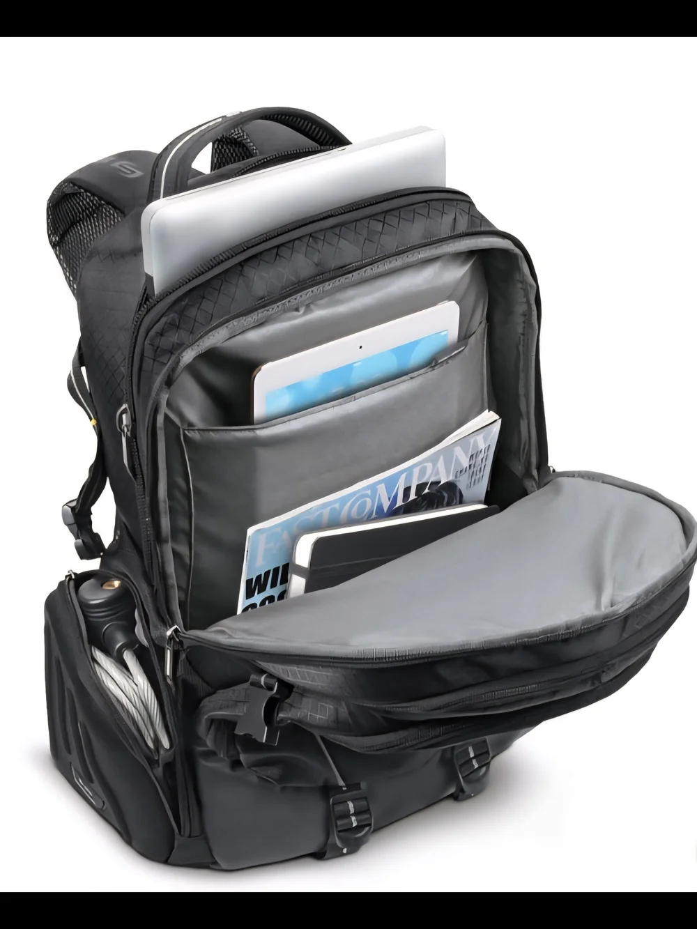 Solo New York Black ACV700 Rival Men's Backpack Laptop Organizer Lightweight